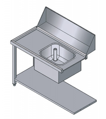 Стол входной правый для посудомоечных машин ATA PV SX с ванной